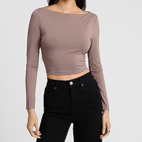 Express Tops - Express Supersoft Fitted Boat Neck Baby Tee - Size XL - NEW WITH TAGS!!   tops